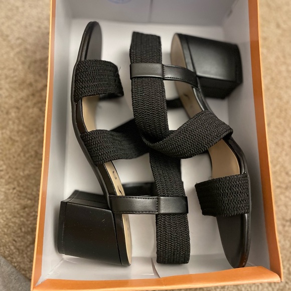 Unisa Elzie Black Multi Fabric Sandal - Picture 2 of 7